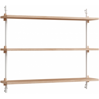 Moebe - Wall Shelving ws.65.1 Wandregal, Einfach Eiche/Weiß