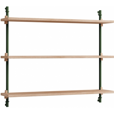Moebe - Wall Shelving ws.65.1 Wandregal, Einfach Eiche/Kieferngrün
