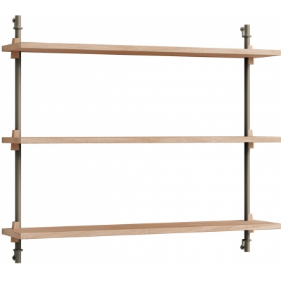 Moebe - Wall Shelving ws.65.1 Wandregal, Einfach Eiche/Warmes Grau
