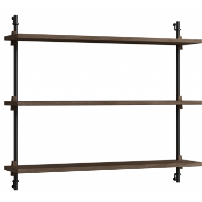 Moebe - Wall Shelving ws.65.1 Wandregal, Einfach Eiche geräuchert/Schwarz