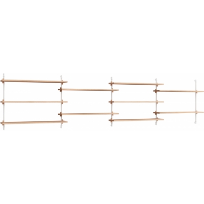 Moebe - Wall Shelving ws.65.4 Wandregal, Vierfach Eiche/Weiß