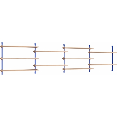 Moebe - Wall Shelving ws.65.4 Wandregal, Vierfach Eiche/Tiefblau