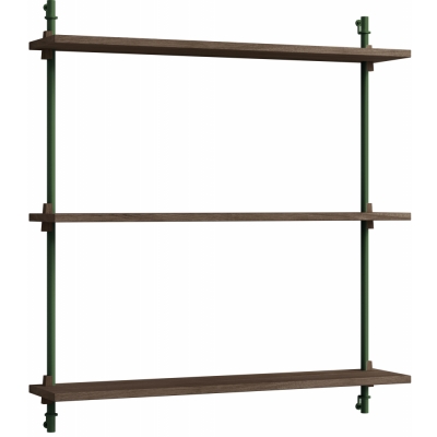 Moebe - Wall Shelving ws.85.1 Wandregal, Einfach Eiche geräuchert/Kieferngrün