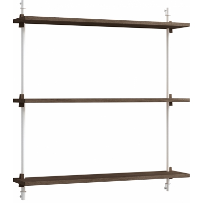 Moebe - Wall Shelving ws.85.1 Wandregal, Einfach Eiche geräuchert/Weiß
