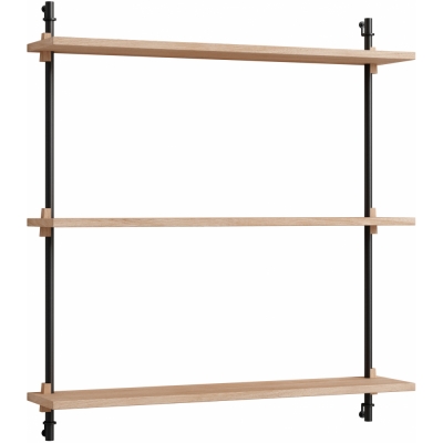Moebe - Wall Shelving ws.85.1 Wandregal, Einfach Eiche/Schwarz