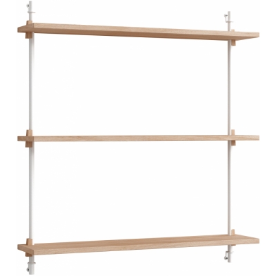 Moebe - Wall Shelving ws.85.1 Wandregal, Einfach Eiche/Weiß