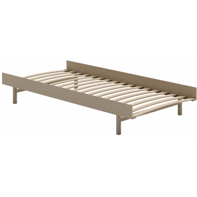 Moebe - Bett 90 cm mit Lattenrost Sand | Ohne Tische