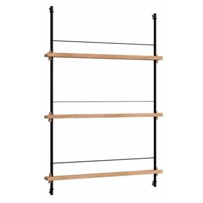 Moebe - MS.115.1 Magazin Regal Eiche Eiche / Schwarz