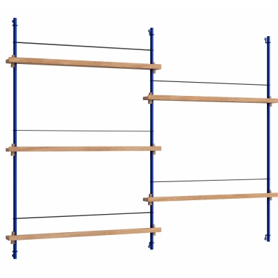 Moebe - MS.115.2 Magazin Regal Eiche Eiche / Tiefblau