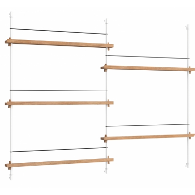 Moebe - MS.115.2 Magazin Regal Eiche Eiche / Weiß