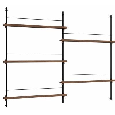 Moebe - MS.115.2 Magazin Regal Eiche geräuchert Schwarz