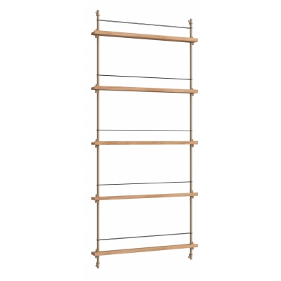 Moebe - MS.180.1 Magazin Regal Eiche Eiche / Warmes Grau