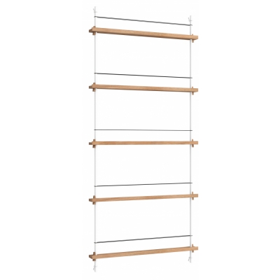 Moebe - MS.180.1 Magazin Regal Eiche Eiche / Weiß