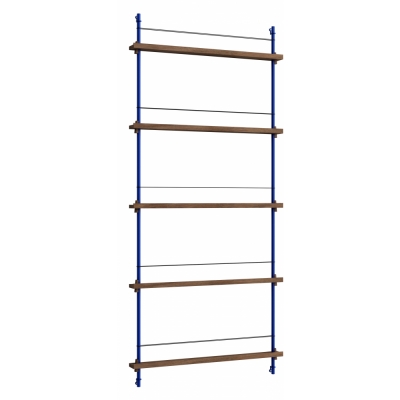 Moebe - MS.180.1 Magazin Regal Eiche geräuchert Tiefblau