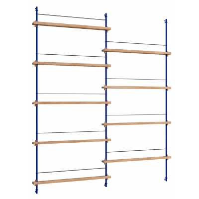 Moebe - MS.180.2 Magazin Regal Eiche Eiche / Tiefblau