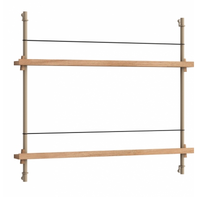 Moebe - MS.65.1 Magazin Regal Eiche Eiche / Warmes Grau