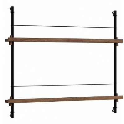 Moebe - MS.65.1 Magazin Regal Eiche geräuchert Schwarz