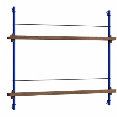 Moebe - MS.65.1 Magazin Regal Eiche geräuchert Tiefblau
