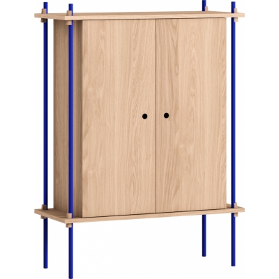 Moebe - Shelving System s.115.1.C Regal, Einfach Eiche/Tiefblau