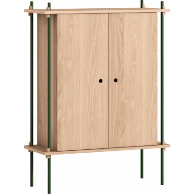 Moebe - Shelving System s.115.1.C Regal, Einfach Eiche/Kieferngrün