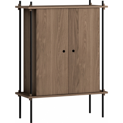 Moebe - Shelving System s.115.1.C Regal, Einfach Eiche geräuchert/Schwarz