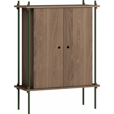 Moebe - Shelving System s.115.1.C Regal, Einfach Eiche geräuchert/Kiefergrün