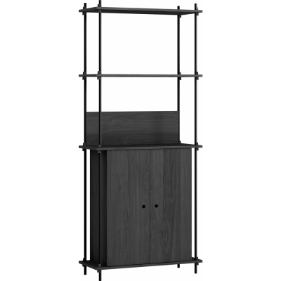 Moebe - Shelving System s.200.1.H Regal, Einfach Schwarz/Schwarz