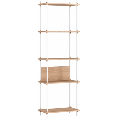 Moebe - Shelving System s.200.1.I Regal, Einfach Eiche/Weiß