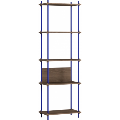 Moebe - Shelving System s.200.1.I Regal, Einfach Eiche geräuchert/Tiefblau
