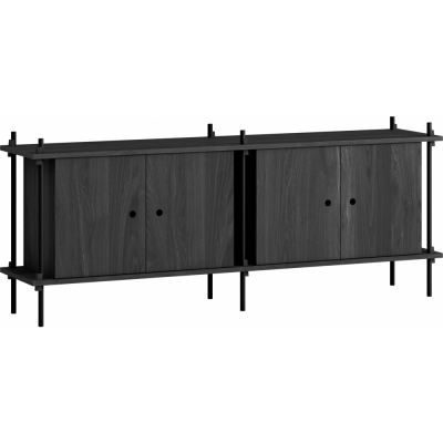 Moebe - Shelving System s.65.2.D Regal, Doppelt Schwarz/Schwarz