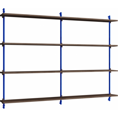 Moebe - Wall Shelving ws.115.2.B Wandregal, Doppelt Eiche geräuchert/Tiefblau