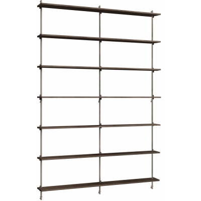 Moebe - Wall Shelving ws.230.2.B Wandregal, Doppelt Eiche geräuchert/Warmes Grau