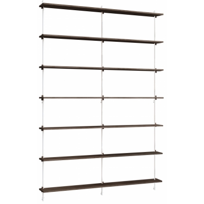 Moebe - Wall Shelving ws.230.2.B Wandregal, Doppelt Eiche geräuchert/Weiß