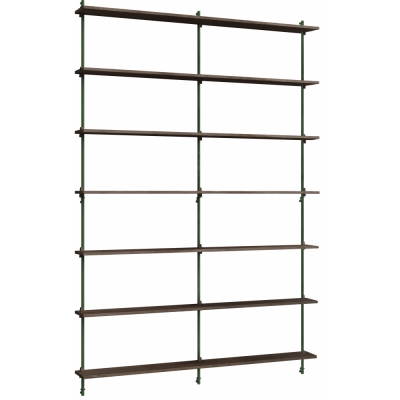 Moebe - Wall Shelving ws.230.2.B Wandregal, Doppelt Eiche geräuchert/Kiefergrün