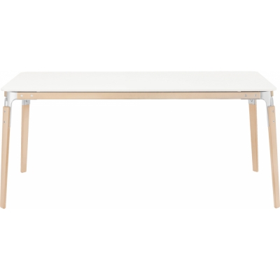 Magis - Steelwood Tisch 180x90 cm Weiß/Naturbuche