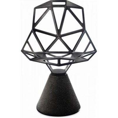 Magis - Chair One Stuhl mit Zementsockel Schwarz (Sockel: Zement Schwarz)