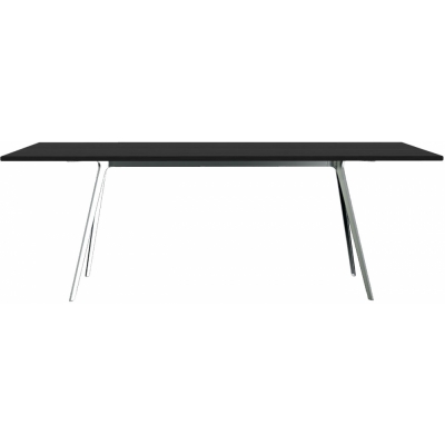 Magis - Baguette Tisch 200x90 cm Alu poliert | MDF Eiche schwarz