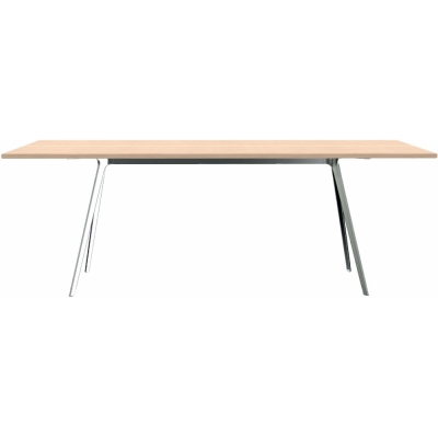 Magis - Baguette Tisch 200x90 cm Alu poliert | MDF Eiche natur