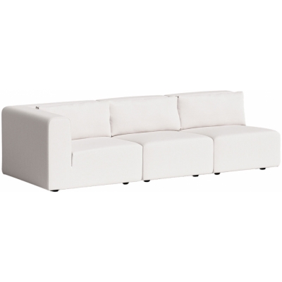TIPTOE - Bridge Sofa 3-4-Sitzer mit Rückenkissen Schneeweiß | 1 Armlehne