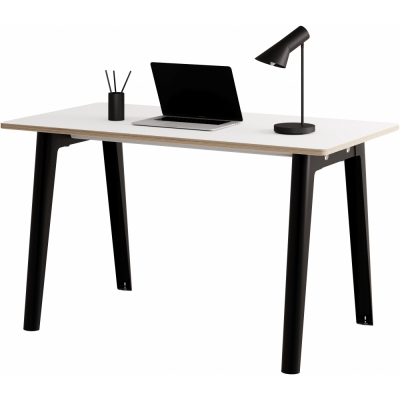 TIPTOE - New Modern Schreibtisch 130x70 cm | Multiplex weiß | Graphite Black