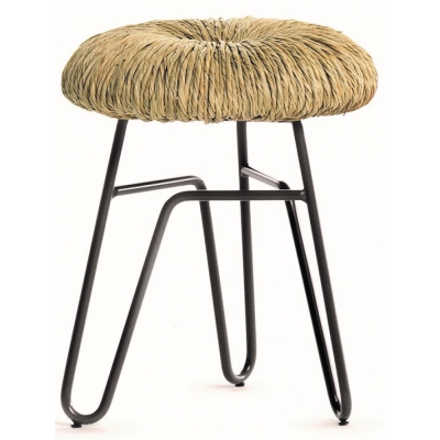 mogg - Donut Hocker Natürlich 45 cm / Anthrazit