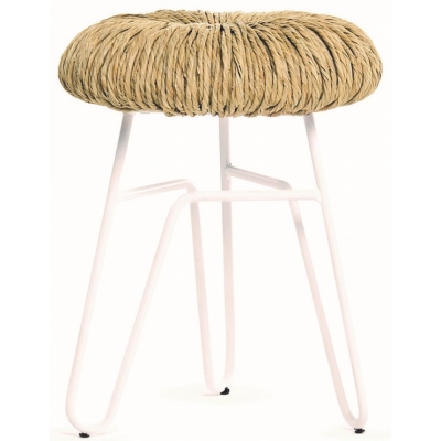 mogg - Donut Hocker Natürlich 45 cm / Weiß