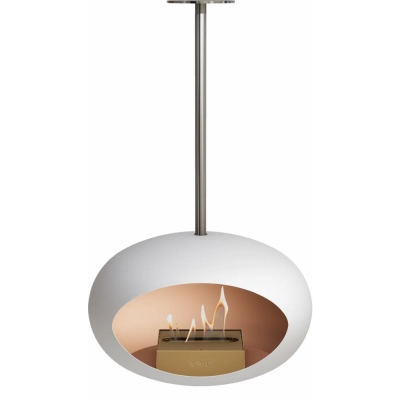 Le Feu - Dome Sky Bioethanol-Kamin Weiß Stahl poliert | Roségold | 50 cm