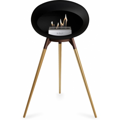 Le Feu - Dome Ground High Bioethanol-Kamin Schwarz Mocca | Roségold | Stahl