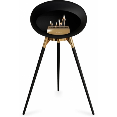 Le Feu - Dome Ground High Bioethanol-Kamin Schwarz Roségold | Eiche schwarz | Roségold