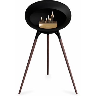 Le Feu - Dome Ground High Bioethanol-Kamin Schwarz Schwarz | Eiche geräuchert | Roségold