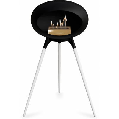 Le Feu - Dome Ground High Bioethanol-Kamin Schwarz Schwarz | Eiche weiß | Roségold