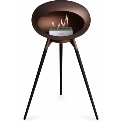Le Feu - Dome Ground High Bioethanol-Kamin Mocca Mocca | Eiche schwarz | Stahl