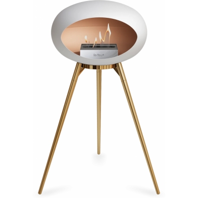 Le Feu - Dome Ground High Bioethanol-Kamin Weiß Roségold | Roségold | Stahl