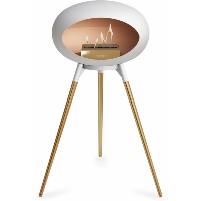 Le Feu - Dome Ground High Bioethanol-Kamin Weiß Weiß | Roségold | Roségold